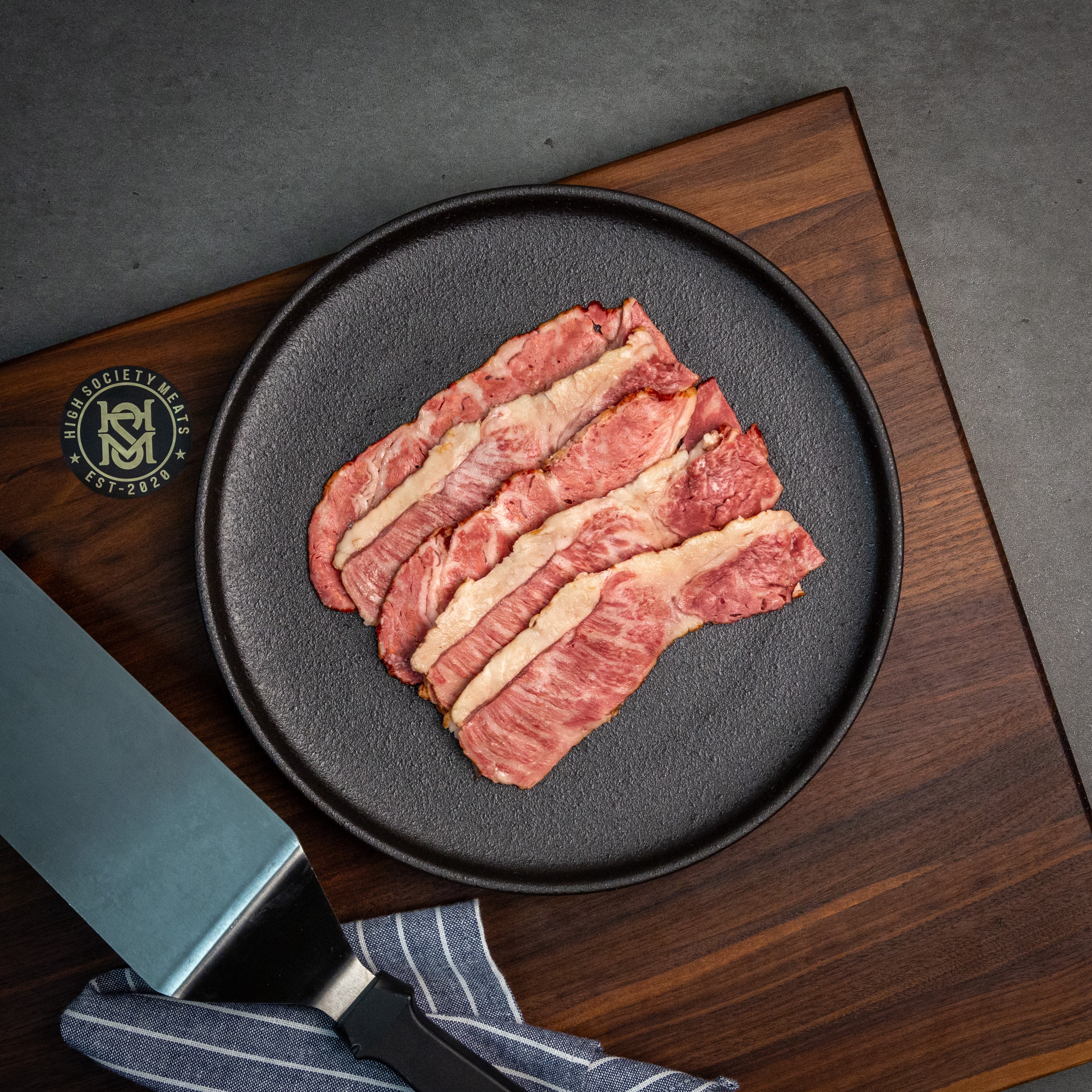 Australian Wagyu Beef Bacon | Wood Smoked | BMS 8-9 | 1 lb