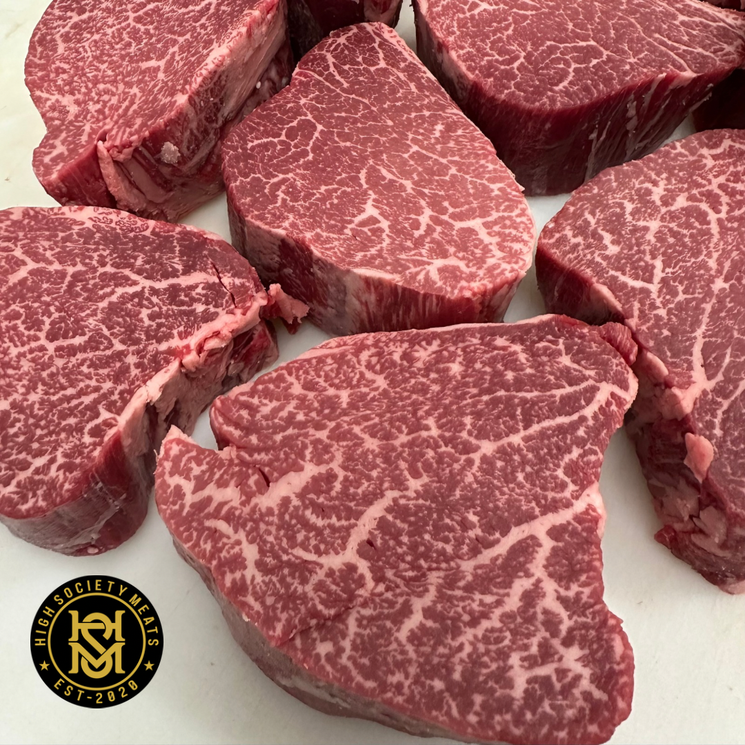 Japanese A5 Wagyu | Certified Kobe Beef | Filet Mignon Steak | BMS 11 | 8 oz