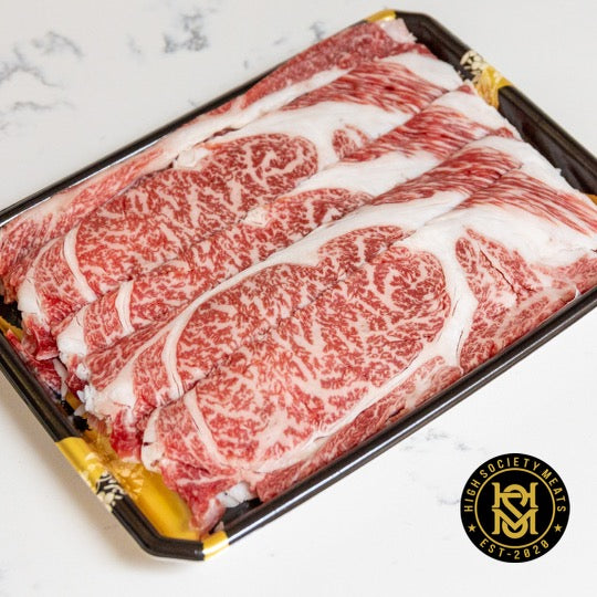 Japanese A5 Wagyu Sliced Chuck Roll | Shabu Shabu | Hot Pot | 8 oz