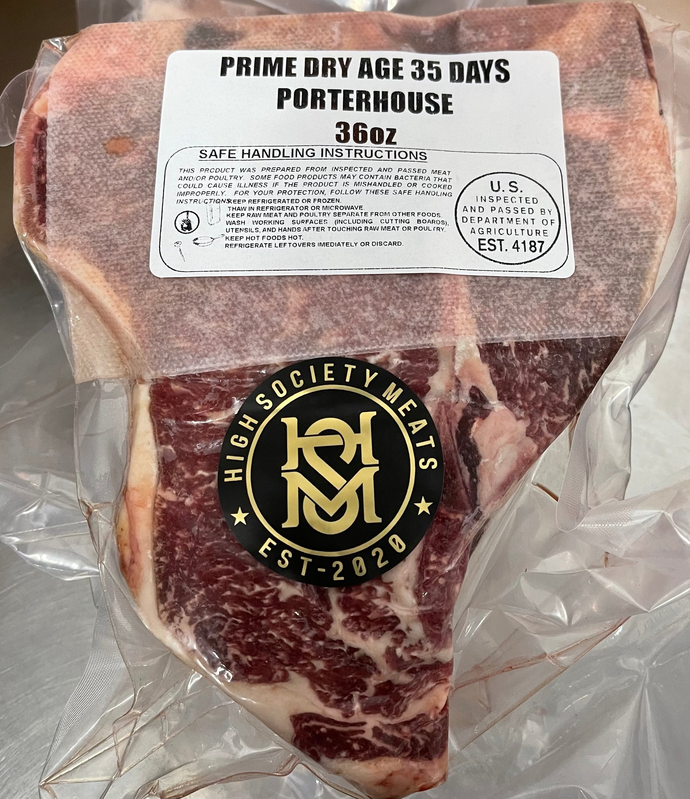 Dry Aged USDA Prime Porterhouse 35+ Days Creekstone Farms 20 oz